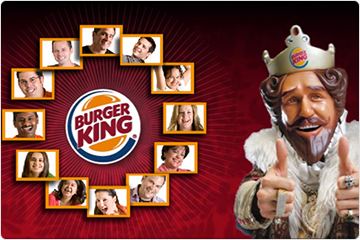 Homepage of Burger King Corporate Website