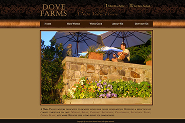 Homepage of Dove Frams Website