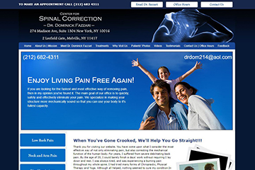 Homepage of Spinal Correction Website