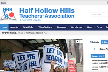 Homepage of Half Hollow Hills Website